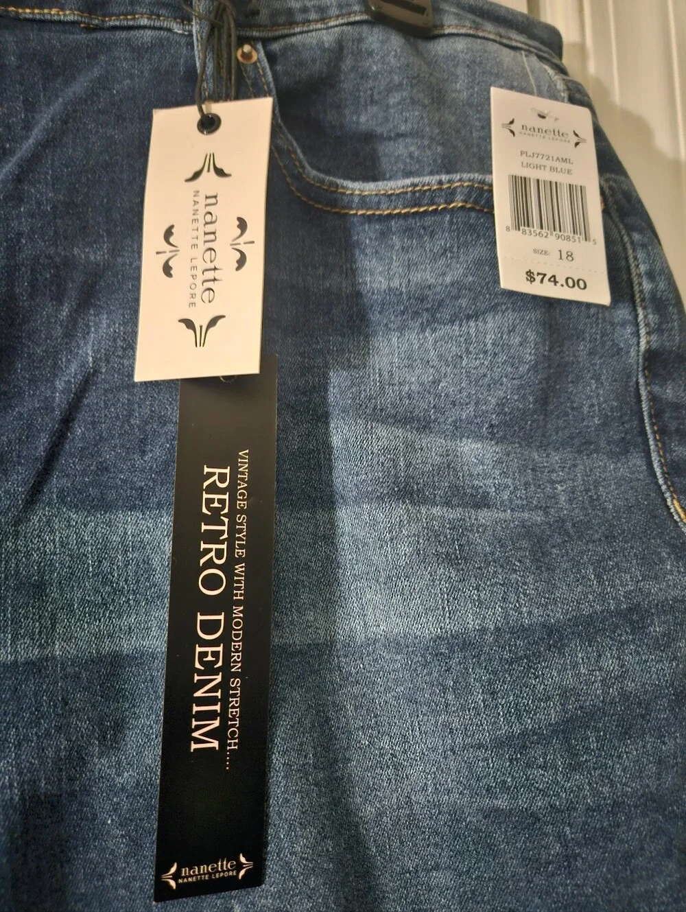 💕💘Womens Nanette Jolie Cuff Jeans Size 18 - Lt Blue - NWT🩷❣️